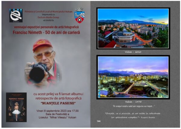 Vulcanul și vulcănenii onorează cariera de 50 de ani a artistului fotograf Francisc Németh