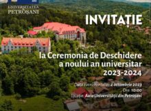 Noul an universitar se deschide la Universitatea din Petroșani luni, 2 octombrie 2023