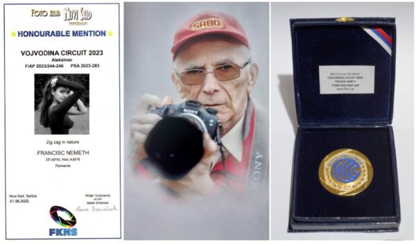 Medalie de Aur și Mențiune de Onoare pentru artistul fotograf Francisc Nemeth, în Serbia