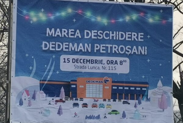 Dedeman deschide vineri, 15 decembrie 2023, magazinul de la Petroșani