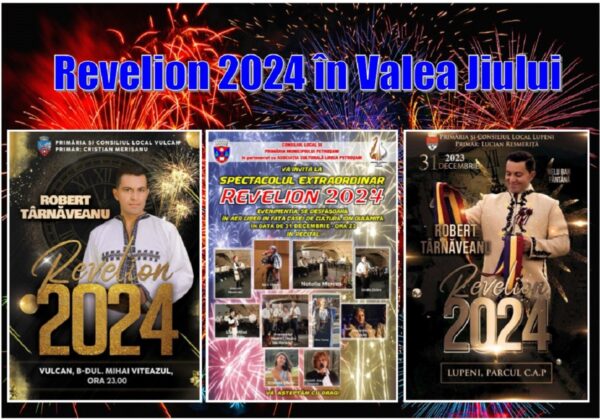 Revelion în aer liber în municipiile din Valea Jiului