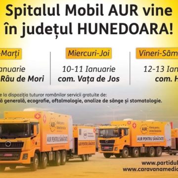 Spitalul mobil AUR vine în județul Hunedoara