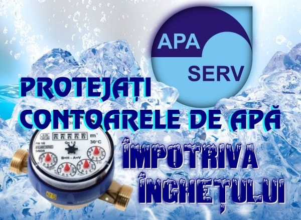 Avertisment din partea Apa Serv Valea Jiului: Protejați apometrele de îngheț!