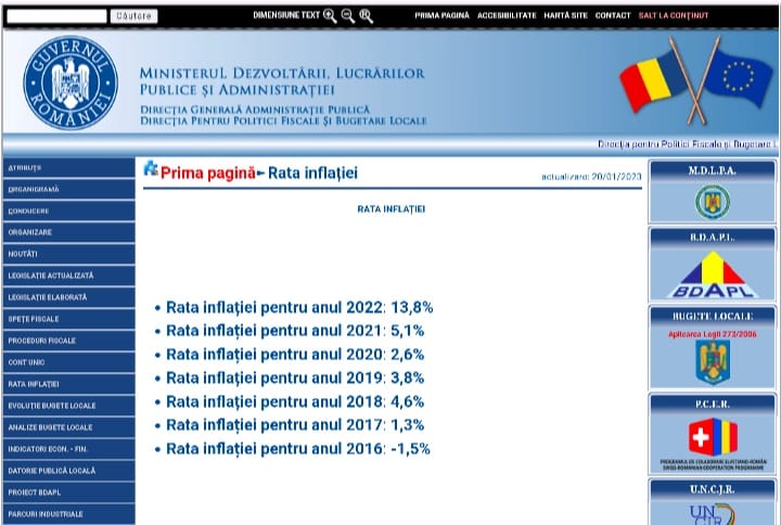 Rata inflației crește obligatoriu taxele și impozitele locale în Valea Jiului cu 13,8%
