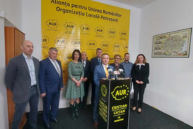 Cristian Cațan, liderul din fruntea echipei de AUR pentru alegerile locale de la Petroșani