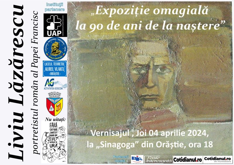 La Orăștie se deschide Salonul expozițional „Omagiu Liviu Lăzărescu la 90 ani de la naștere”