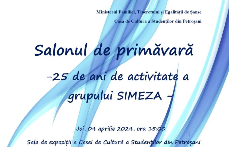 Expoziție aniversară de artă plastică a Cercului artistic ”Simeza” din Petroșani
