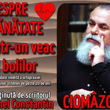 ”Despre sănătate într-un veac al bolilor”, o prelegere susțintuă de scriitorul Constantin Ciomâzgă la Petroșani