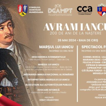 Marele erou transilvănean Avram Iancu va fi omagiat duminică, 26 mai 2024, la Țebea și Baia de Criș