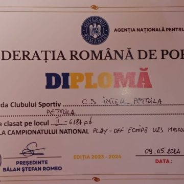 Sportivii de la Inter Petrila, pe podiumul Campionatului Național de Popice