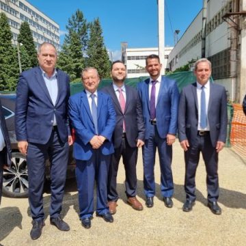 Prima turbină sosită la noua centrală de la Mintia a fost prezentată oficial