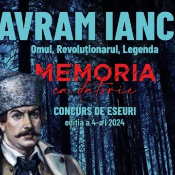 „Avram Iancu – omul, revoluționarul, legenda”, tema concursului de eseuri pentru elevi „Memoria ca datorie”