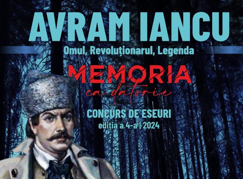 „Avram Iancu – omul, revoluționarul, legenda”, tema concursului de eseuri pentru elevi „Memoria ca datorie”