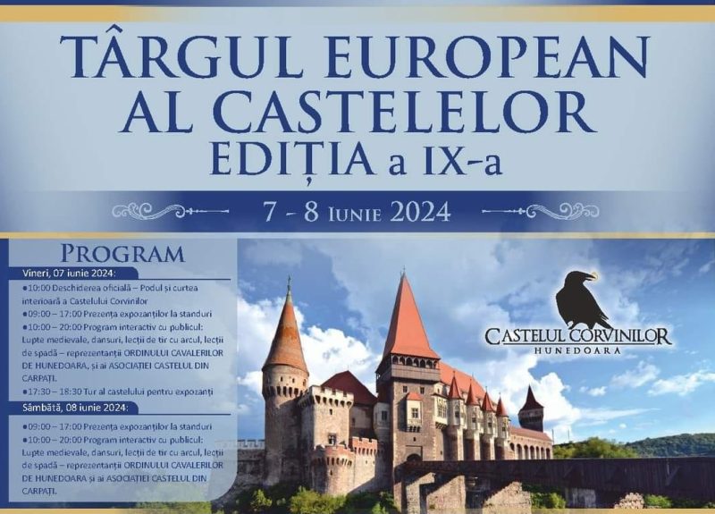 Castelul de la Hunedoara găzduiește o nouă ediție a Târgului European al Castelelor