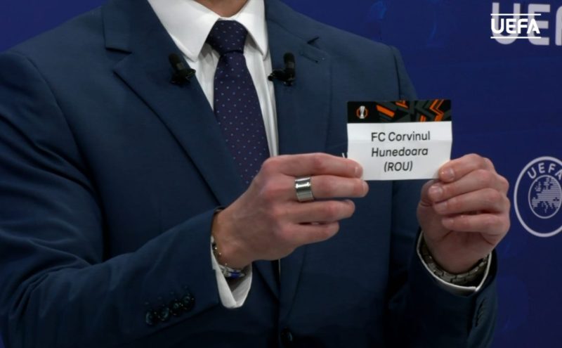 Corvinul Hunedoara și-a aflat adversara din prima manșă a Europa League