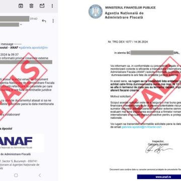 Mesaje false în numele ANAF