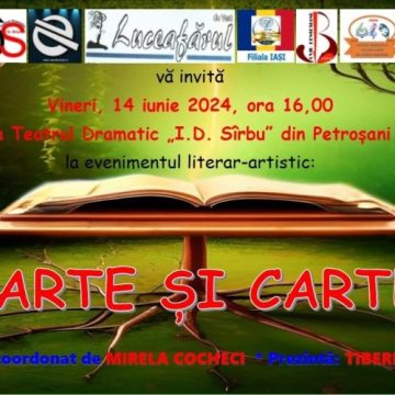 ”Arte și Carte” un nou eveniment literar-artistic organizat la Teatrul ”I.D. Sîrbu” din Petroșani