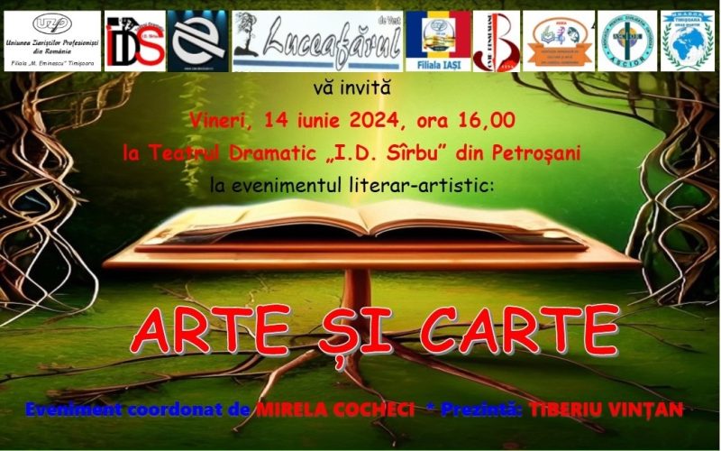 ”Arte și Carte” un nou eveniment literar-artistic organizat la Teatrul ”I.D. Sîrbu” din Petroșani
