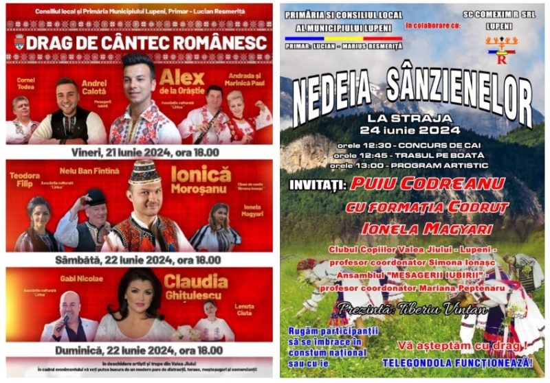 Rusalii cu petrecere și Sânziene cu nedeie la Lupeni