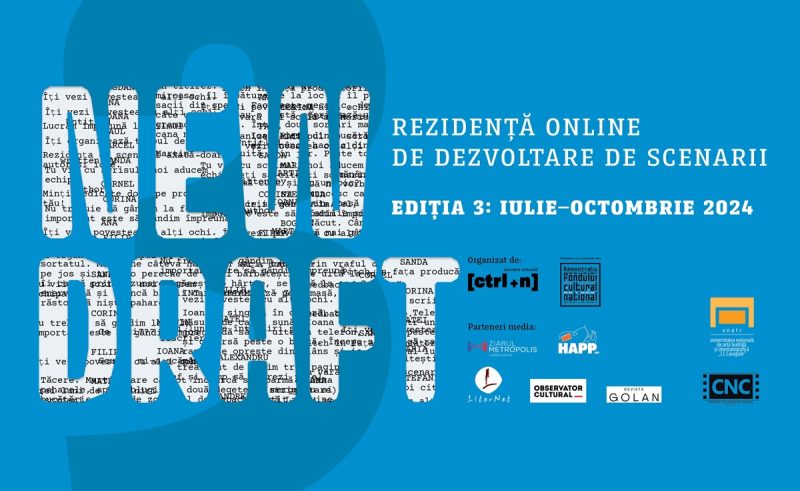 New Draft, prima rezidență online de dezvoltare de scenarii de lungă durată din România, și-a ales proiectele participante la ediția a III-a