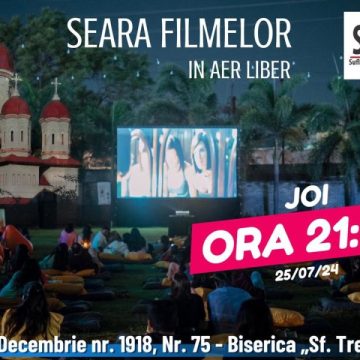 Seara filmelor în aer liber la Petroșani