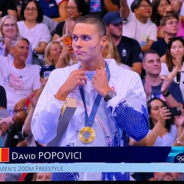 David Popovici aduce prima medalie de aur pentru România la Jocurile Olimpice de la Paris 2024