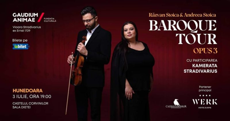 Concert pe muzică de Bach-Vivaldi-Tartini astăzi, la Castelul Corvinilor