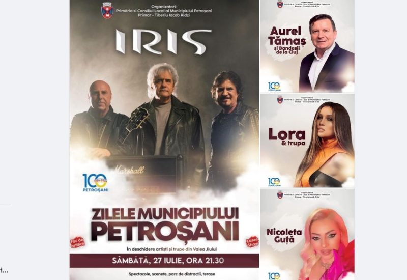 Vin Zilele Municipiului Petroșani, cu Iris, Aurel Tămaș, Lola și Nicoleta Guță