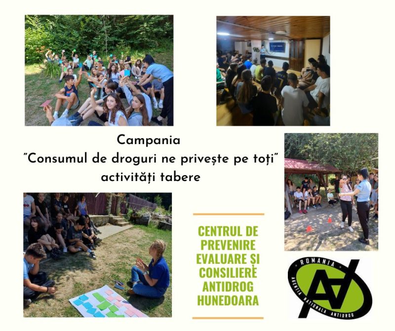 Foto activități Activități pentru prevenirea consumului de alcool și droguri în taberele școlare și casele de tip familial din județul Hunedoara