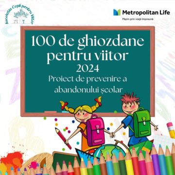 100 de ghiozdane pentru viitor, un nou proiect al Asociației Copii pentru Viitor