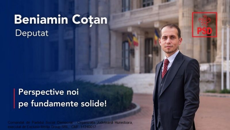 BENIAMIN COȚAN, un antreprenor de succes în județul Hunedoara, un nume nou pentru politica românească