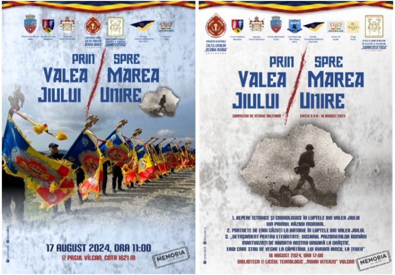 Simpozion național și pelerinaj istoric și patriotic la Memorialul de la Pasul Vâlcan sub genericul„Prin Valea Jiului spre Marea Unire”