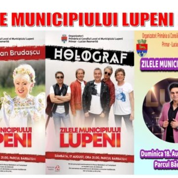 Holograf, Sava Negrean Brudașcu și Luke, sunt vedetele „Zilelor municipiului Lupeni” 2024