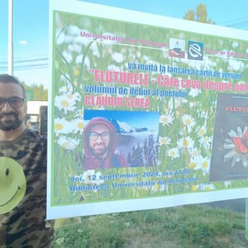 Claudiu Serea, un nume nou în elita creatorilor de poezie din Valea Jiului, își lansează volumul de debut la Biblioteca Universității din Petroșani