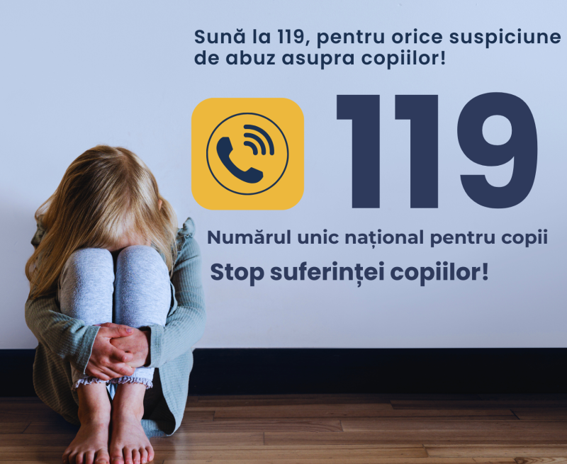 Autoritatea Națională pentru Protecția Drepturilor Copilului și Adopție și STS dezvoltă un proiect de modernizare a numărului unic național 119 destinat raportării cazurilor de abuz, neglijare, exploatare și orice altă formă de violență asupra copilului