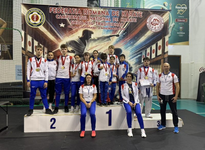 Sportivii Poli Karate Petroșani au revenit cu tolba plină de medalii de la Campionatul Național de Karate Shito Ryu Tradițional
