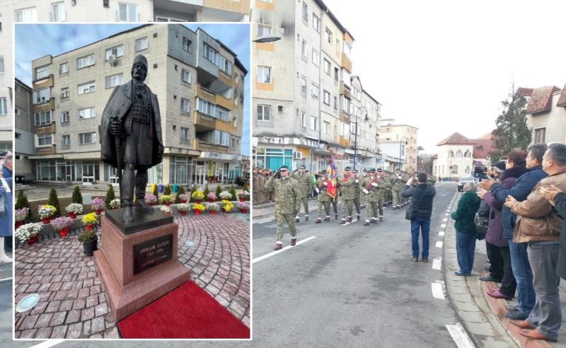 Statuie impunătoare a Marelui Erou Național Avram Iancu dezvelită la Brad