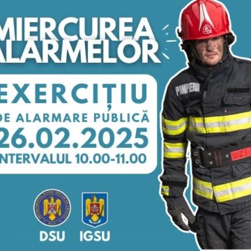 Exercițiu de alarmare publică astăzi, în tot județul Hunedoara