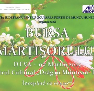 AJOFM Hunedoara organizează o nouă ediție a Bursei Locurilor de Muncă – Bursa Mărțișorului