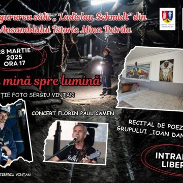 CJH marchează redeschiderea sălii „Ladislau Schmidt” din cadrul Ansamblului istoric Mina Petrila cu un eveniment cultural dedicat minerilor