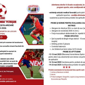 Nou în Valea Jiului! Clasă de liceu cu specializarea ”Fotbal”