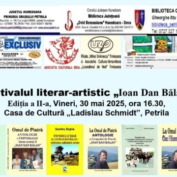 Lansări de carte, recitaluri de poezie și spectacol artistic la ediția a II-a a Festivalului „Ioan Dan Bălan” de la Petrila