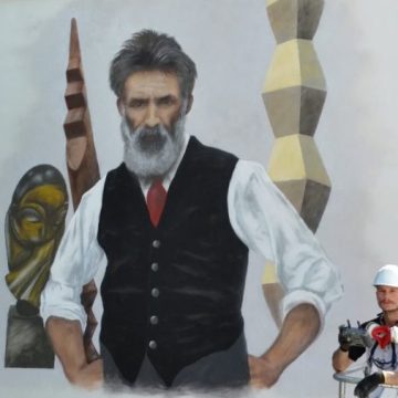 Omagiu artistic: Chipul lui Brâncuși prinde viață la Colegiul Tehnic din Petrila