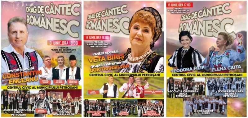 Trei zile cu „Drag de cântec românesc” la Petroșani