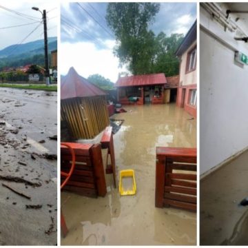 Ploi și inundații în vestul Văii Jiului, la Lupeni și Uricani