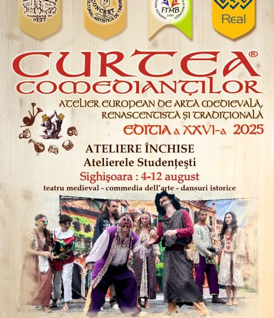 Studenții readuc teatrul medieval la viață: Sighișoara găzduiește Atelierele Curții Comedianților și Festivalul de Teatru Stradal „Ridendo”