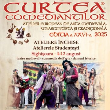 Studenții readuc teatrul medieval la viață: Sighișoara găzduiește Atelierele Curții Comedianților și Festivalul de Teatru Stradal „Ridendo”