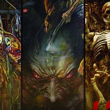 Trei artiste devence prezintă o selecție de lucrări în ulei pe pânză și mixed-media, în expoziția „Echoes from the shadows”