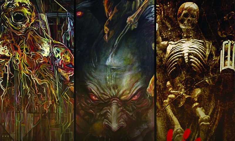 Trei artiste devence prezintă o selecție de lucrări în ulei pe pânză și mixed-media, în expoziția „Echoes from the shadows”