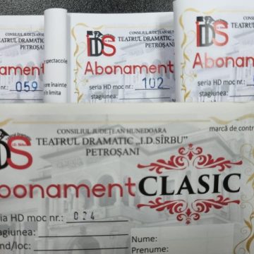 Abonamente pentru fiecare categorie de public, pentru stagiunea 2025-2026 a Teatrului „I.D. Sîrbu” din Petroșani
